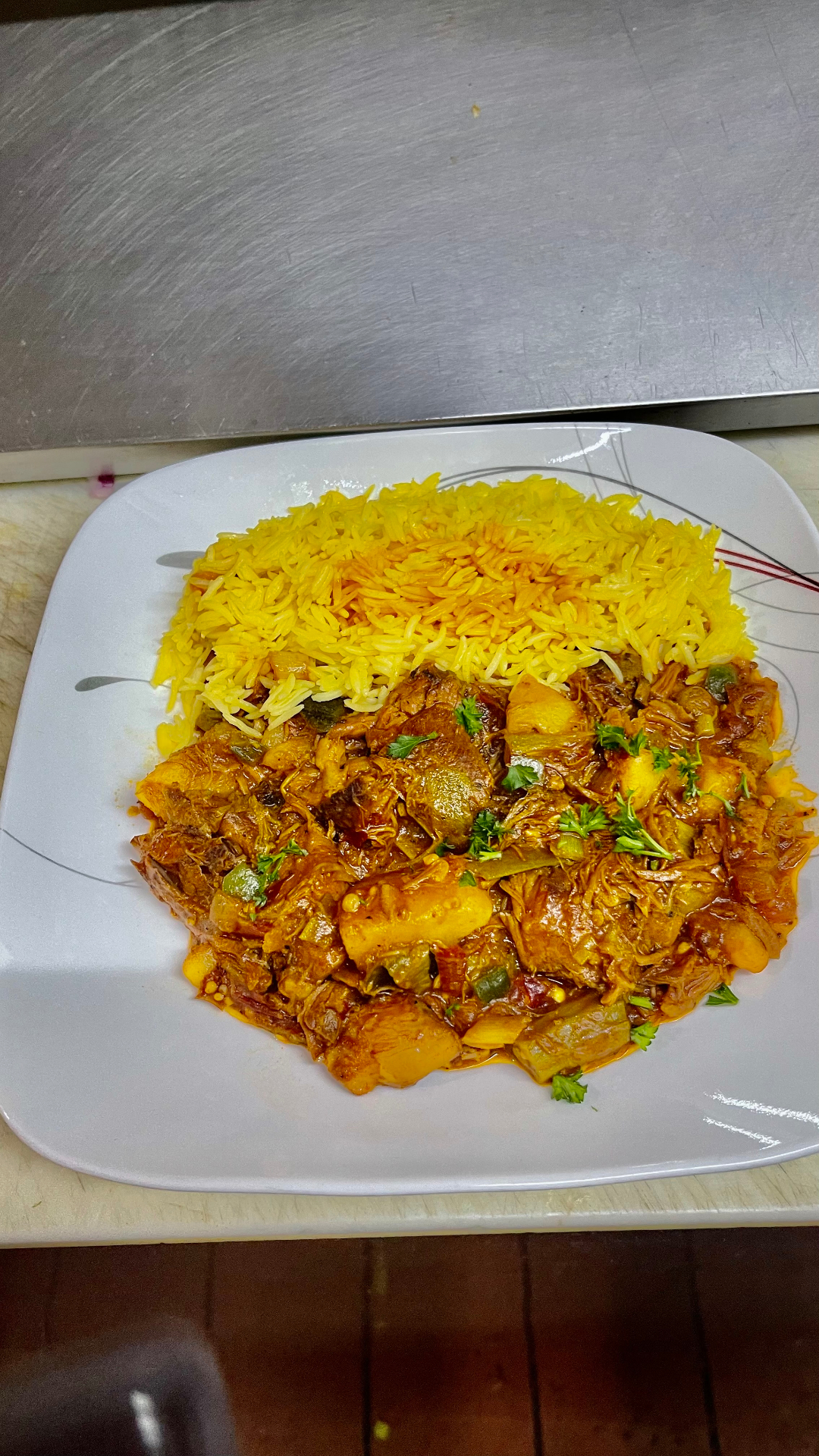Lamb agdah with rice